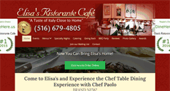 Desktop Screenshot of elisasrestaurant.com